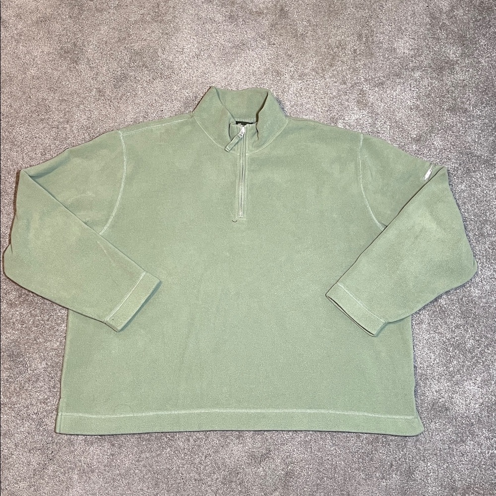 Vintage Eddie Bauer Quarter Zip Fleece Green size XXL